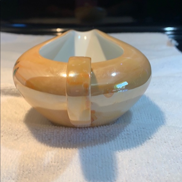 Vintage Orange Lustreware made in Japan cream pot - Picture 3 of 8